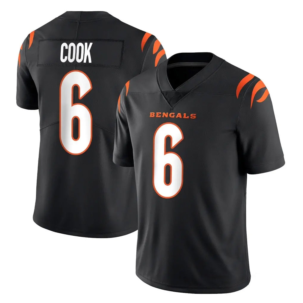 C.Bengals #6 Brian Cook Player Black Vapor Untouchable Limited Home Game Kdoa Stitched Jerseys
