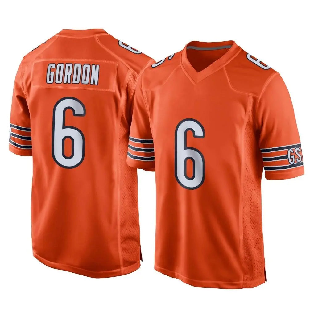 C.Bears #6 Kyler Gordon Player Orange Home Game Kdoa Stitched Jerseys