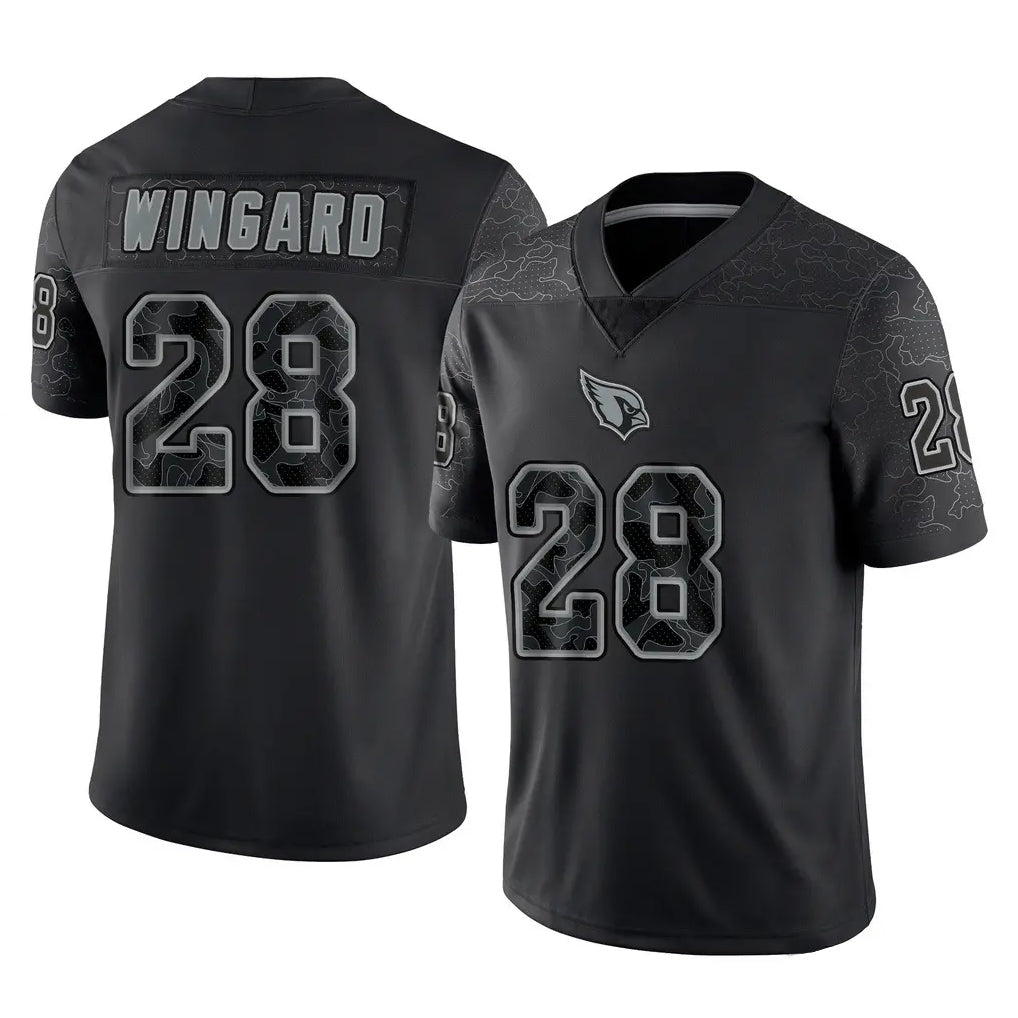 A.Cardinals #28 Andrew Wingard Player Black RFLCTV Limited Home Game Kdoa Stitched Jerseys