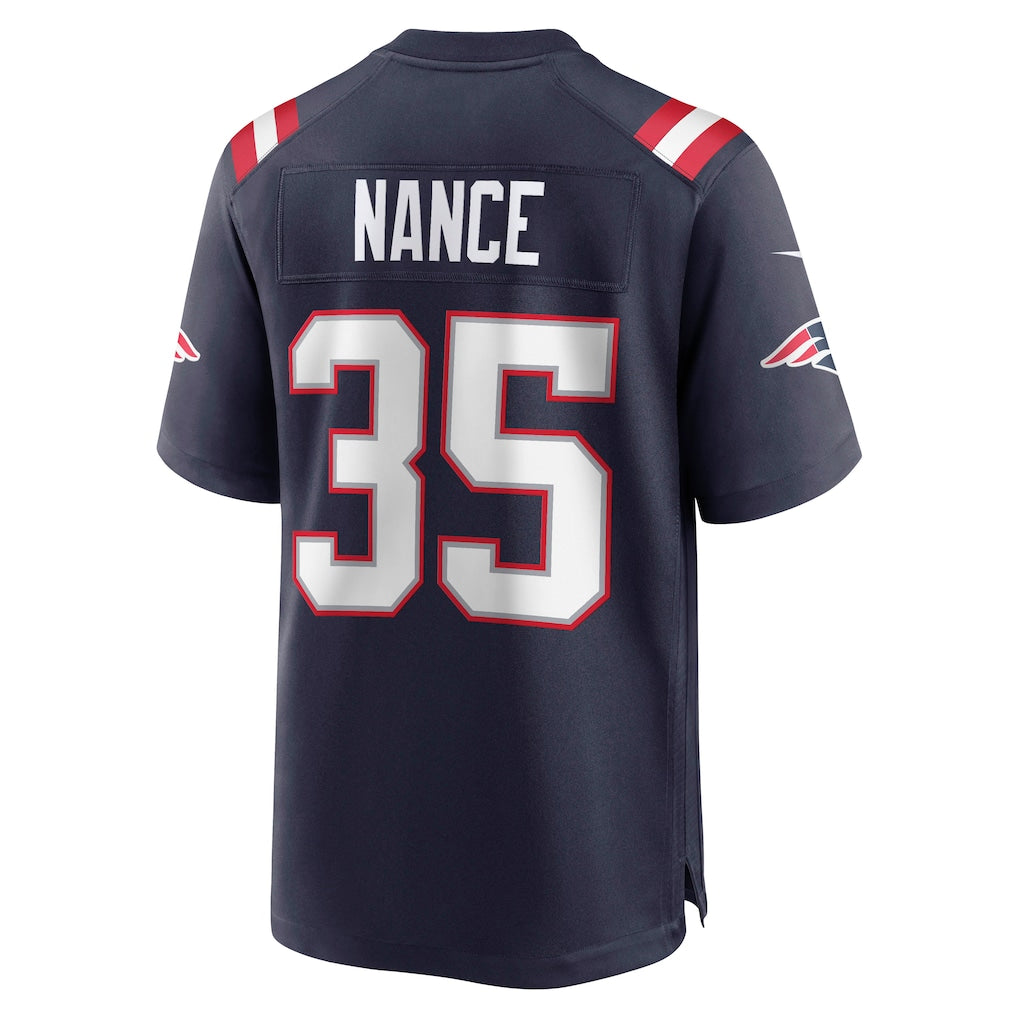 Kdoa NE.Patriots #35 Jim Nance Navy Retired Player Jersey