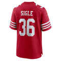 Kdoa SF.49ers #36 Marques Sigle Scarlet Team Game Jersey