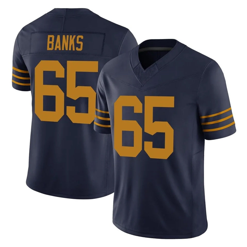 GB.Packers #65 Aaron Banks Player Navy The 1923 Classic Vapor F.U.S.E. Home Game Kdoa Stitched Jerseys