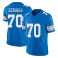 D.Lions #70 Juice Scruggs Player Blue Limited Vapor F.U.S.E. Alternate Home Game Kdoa Stitched Jerseys