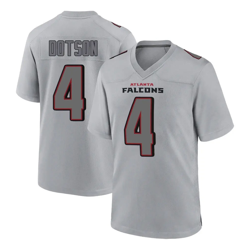 A.Falcons #4 Jahan Dotson Player Gray Fashion Home Game Kdoa Stitched Jerseys