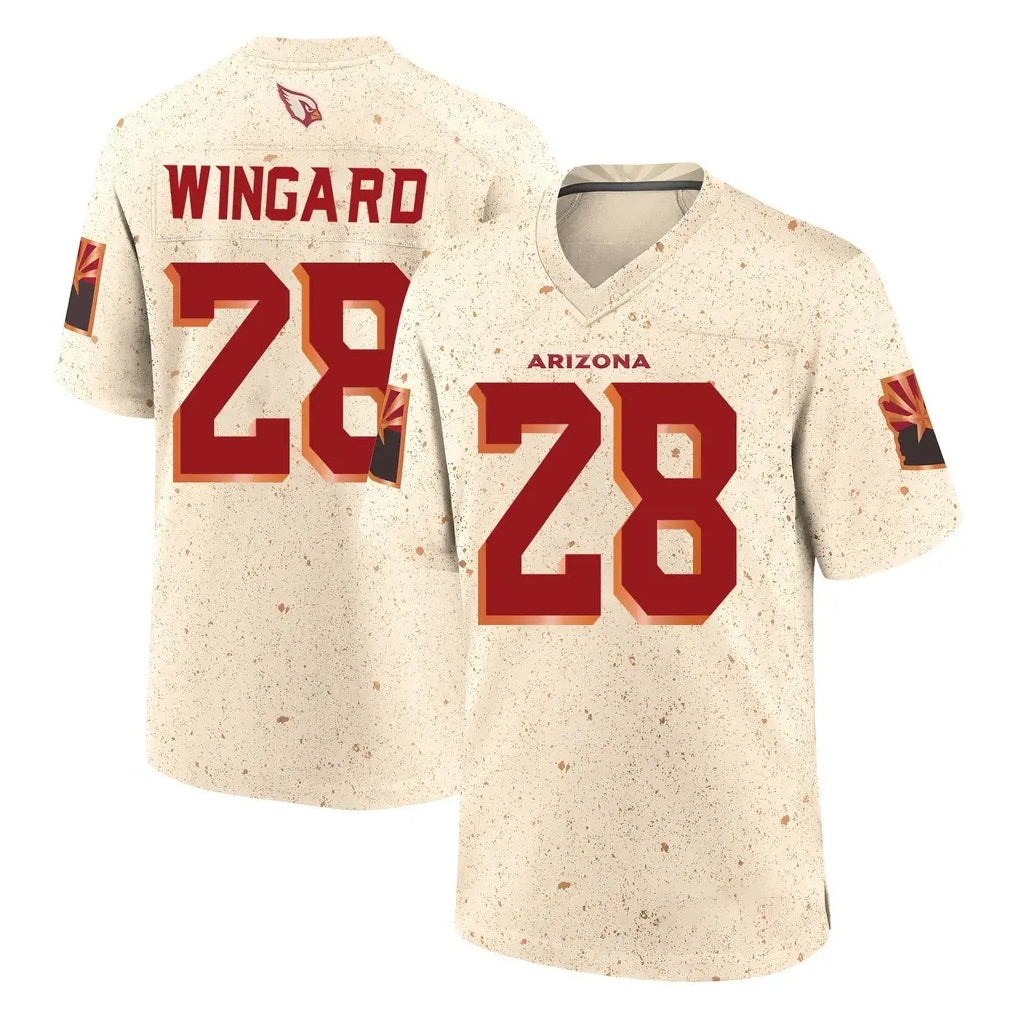 A.Cardinals #28 Andrew Wingard Player Cream Rivalries Collection Game Kdoa Stitched Jerseys