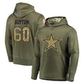 D.Cowboys #60 Tyler Guyton Player Olive Salute to Service Pullover Hoodies Home Game Xdoa Stitched Jerseys