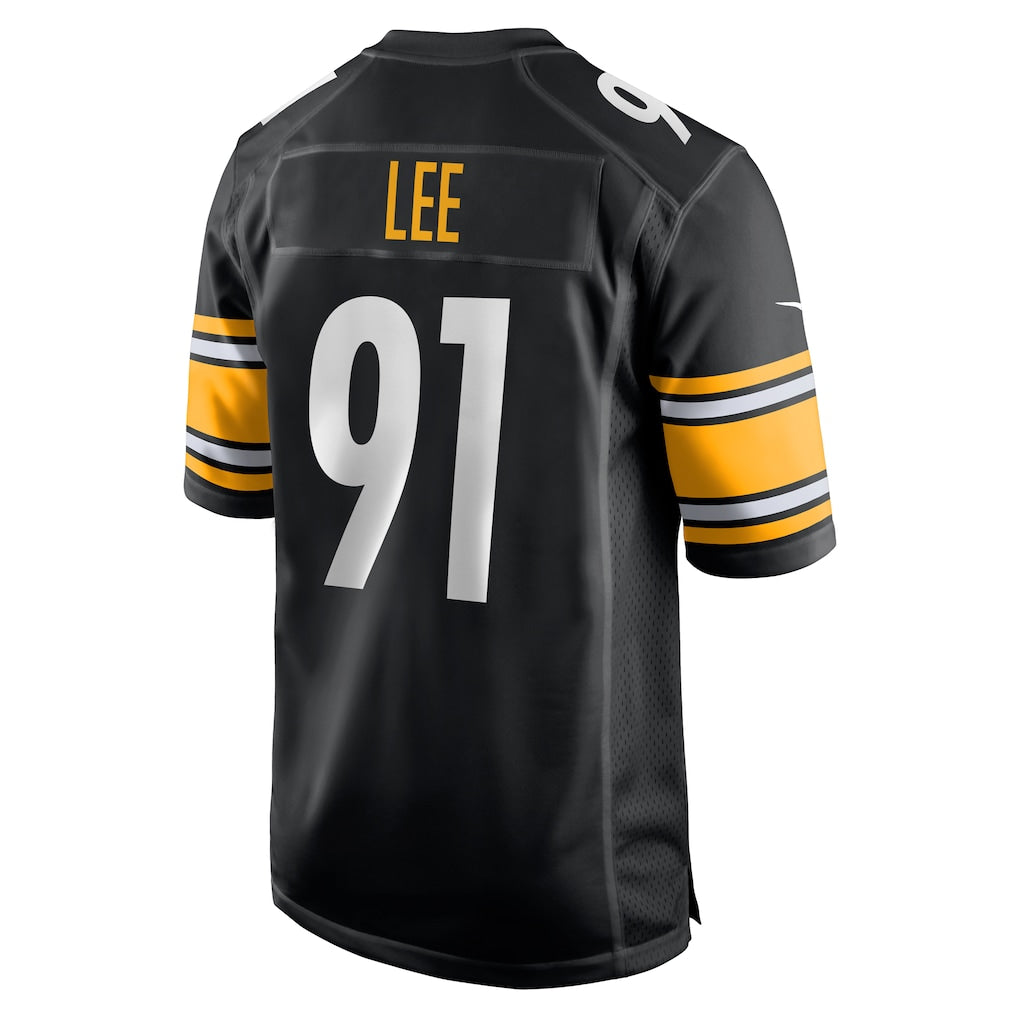 Kdoa P.Steelers #91 Logan Lee Black Game Jersey