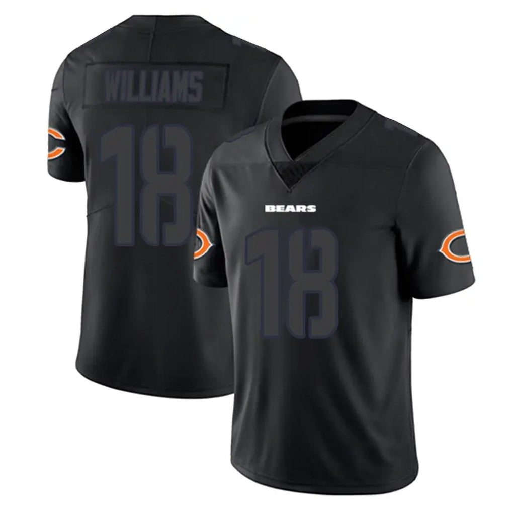 C.Bears #18 Caleb Williams Player Black Impact Limited Game Kdoa Stitched Jerseys