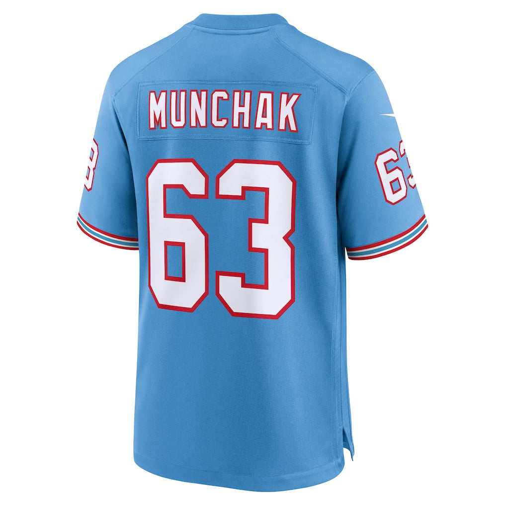 Kdoa T.Titans #63 Mike Munchak Light Blue Retired Player Alternate Game Jersey