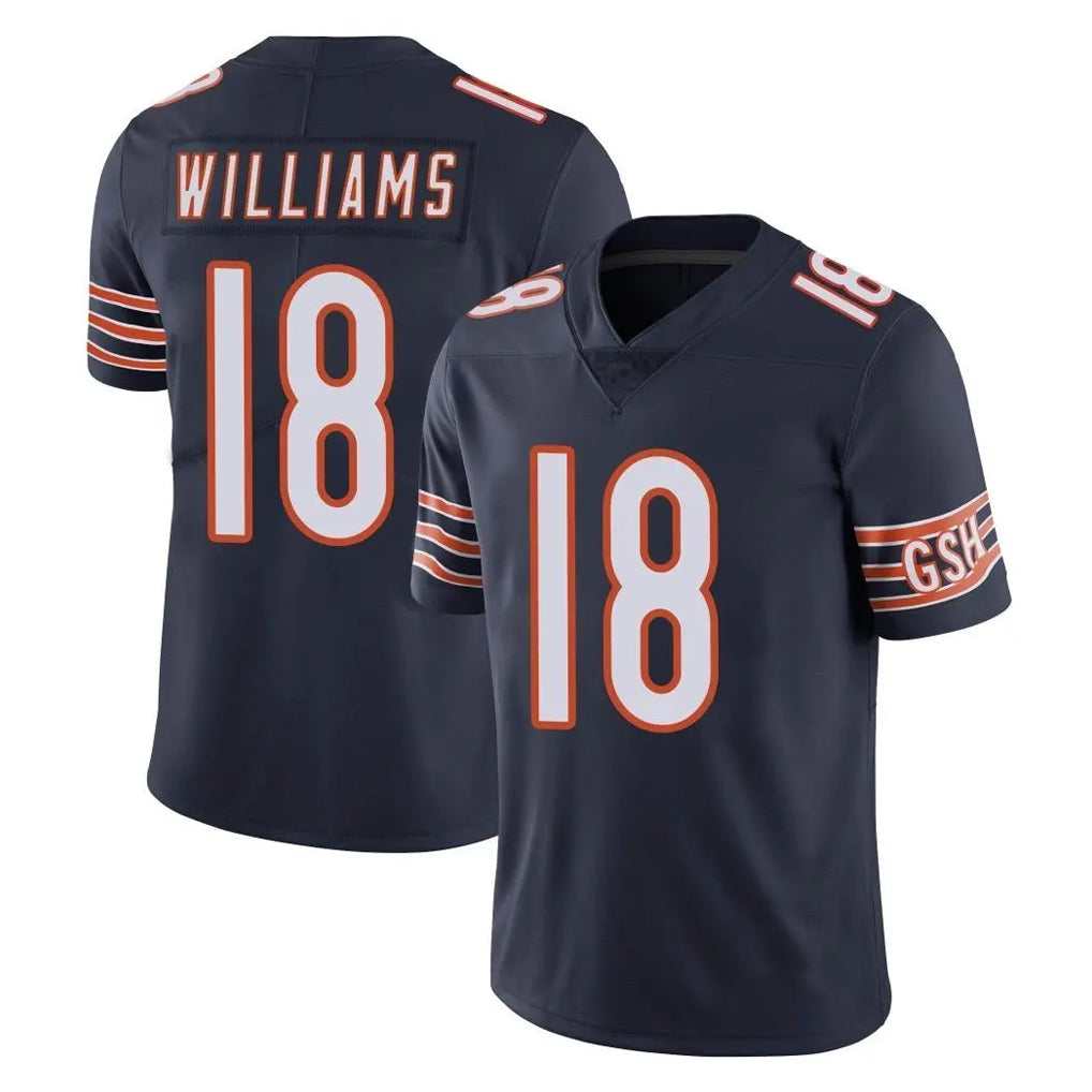 C.Bears #18 Caleb Williams Player Navy Vapor Untouchable Limited Home Game Kdoa Stitched Jerseys