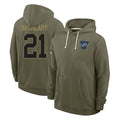 D.Lions #21 Roger McCreary Player Olive Salute to Service Pullover Hoodies Limited Kdoa Stitched Jerseys