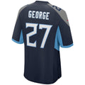 Kdoa T.Titans #27 Eddie George Navy Game Retired Player Jersey