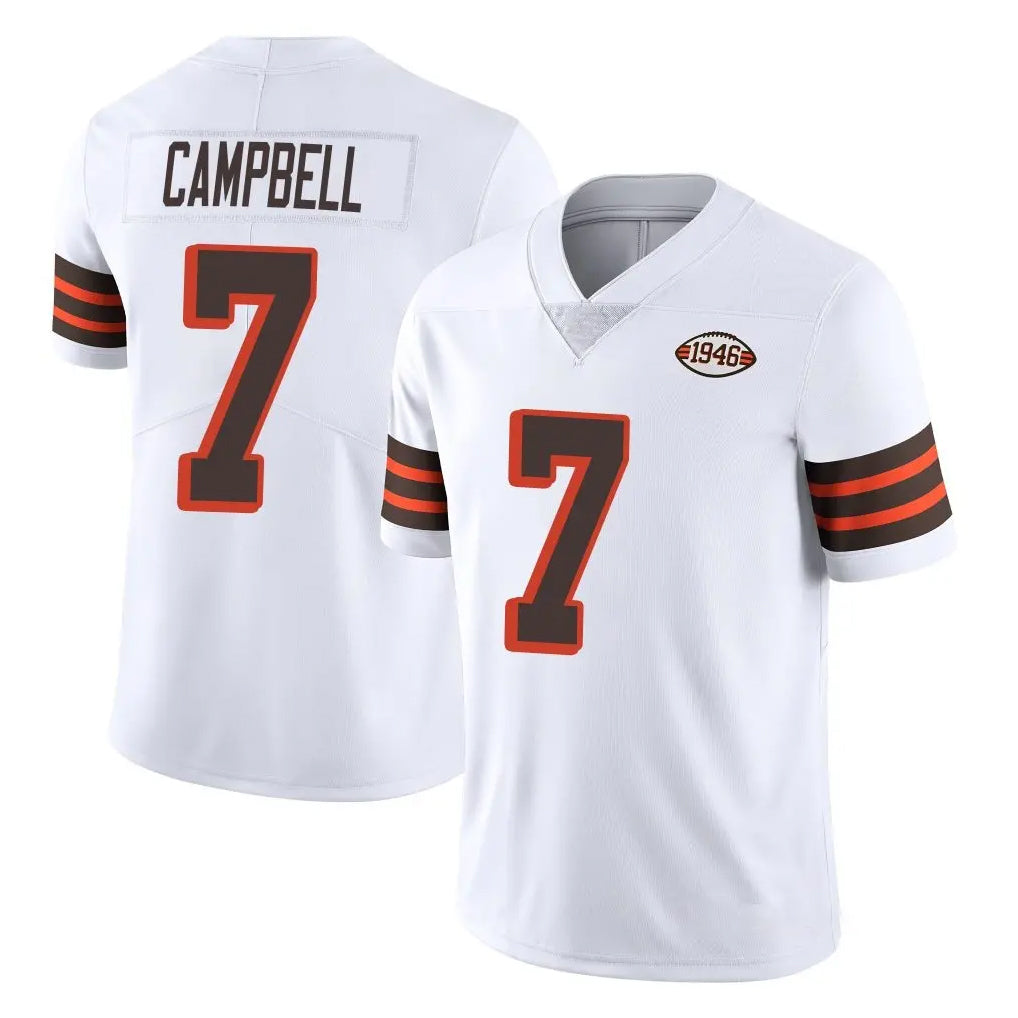 C.Browns #7 Tyson Campbell Player White Limited  Vapor 1946 Collection Alternate Game Kdoa Stitched Jerseys
