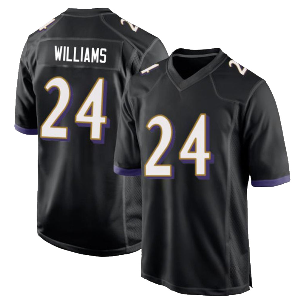B.Ravens #24 Malaki Starks Player Black Home Game Kdoa Stitched Jerseys