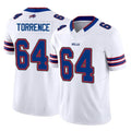 B.Bills #64 O'Cyrus Torrence Player White Vapor F.U.S.E. Jersey Limited Home Game Kdoa Stitched Jerseys