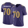 B.Ravens #70 Roger Rosengarten Player Purple Vapor F.U.S.E. Limited Kdoa Stitched Jerseys