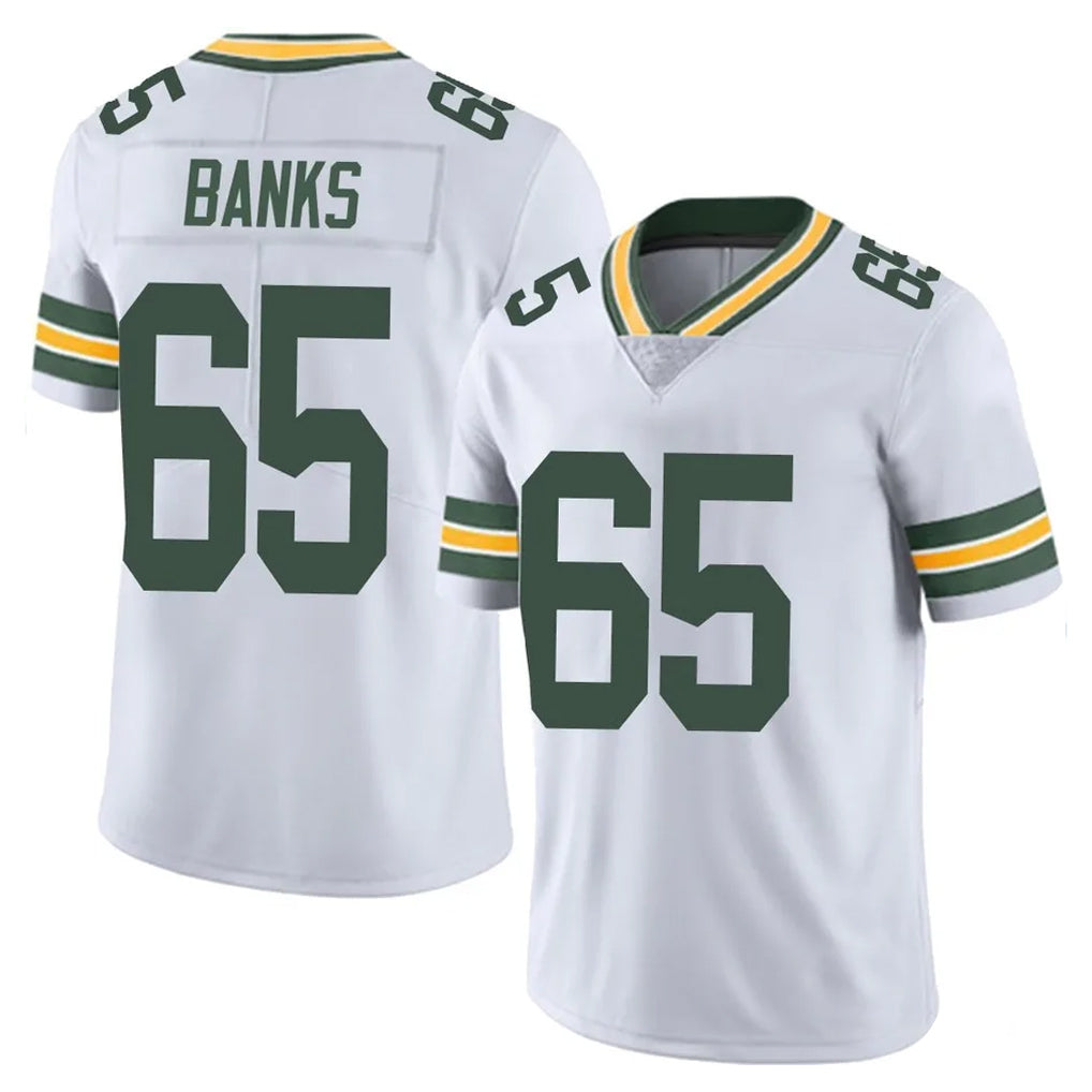 GB.Packers #65 Aaron Banks Player White Vapor Untouchable Limited Home Game Kdoa Stitched Jerseys