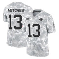 C.Panthers #13 John Metchie III Player Arctic Camo Salute to Service Limited Game Kdoa Stitched Jerseys