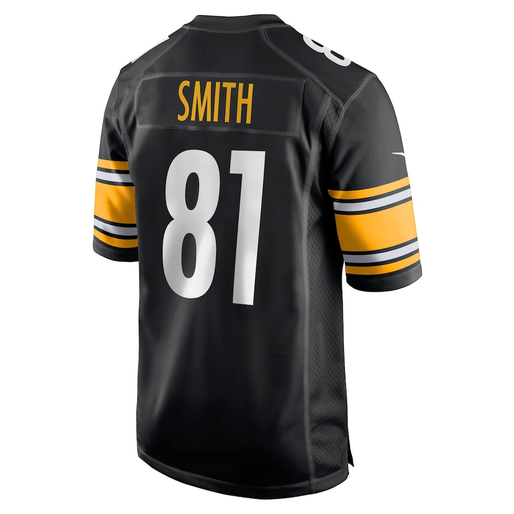 Kdoa P.Steelers #81 Jonnu Smith Black Team Game Jersey