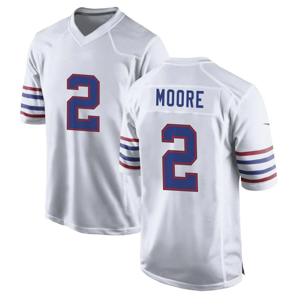 B.Bills #2 DJ Moore Player White Alternate Game Kdoa Stitched Jerseys