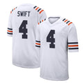C.Bears #4 D'Andre Swift Player White Classic Home Game Kdoa Stitched Jerseys