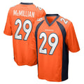 D.Broncos #29 Ja'Quan McMillian Player Orange Color Home Game Kdoa Stitched Jerseys
