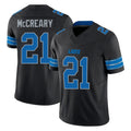 D.Lions #21 Roger McCreary Player Black Alternate Vapor F.U.S.E. Limited Home Game Kdoa Stitched Jerseys