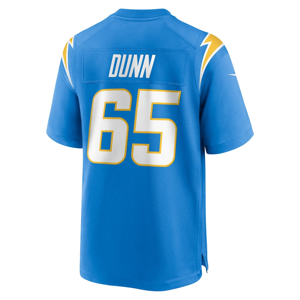 Kdoa LA.Chargers #65 Michael Dunn Powder Blue Team Game Jersey