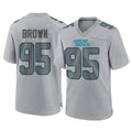C.Panthers #95 Derrick Brown Player Gray Atmosphere Fashion Game Kdoa Stitched Jerseys