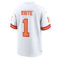 Kdoa TB.Buccaneers #1 Rachaad White White 50th Season Game Jersey