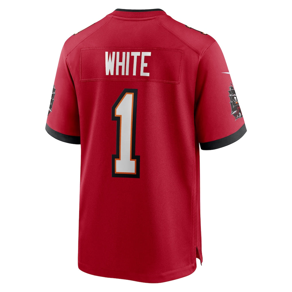 Kdoa TB.Buccaneers #1 Rachaad White Red Game Player Jersey