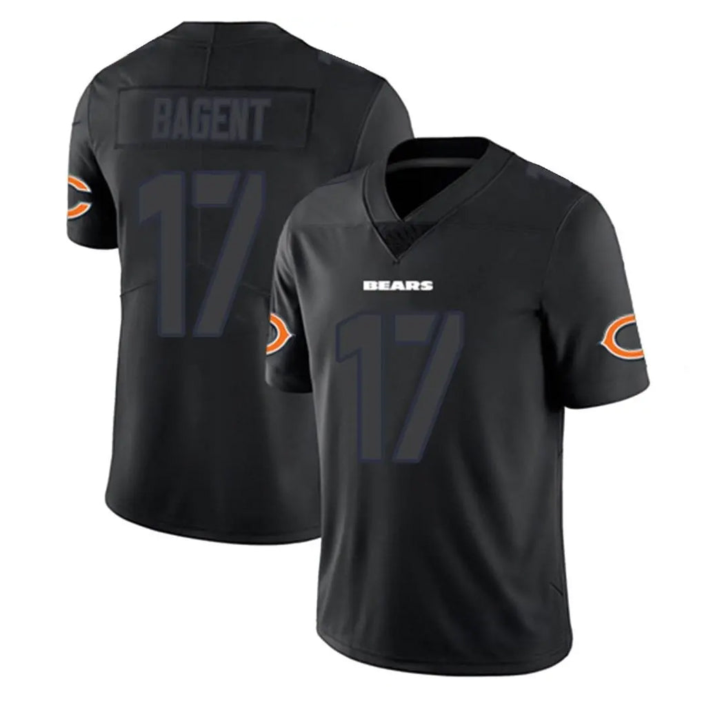 C.Bears #17 Tyson Bagent Player Black Impact Limited Game Kdoa Stitched Jerseys