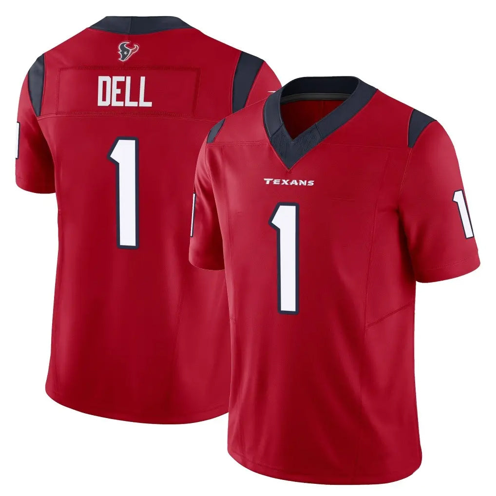 H.Texans #1 Tank Dell Player Red Limited Vapor F.U.S.E. Home Game Kdoa Stitched Jerseys