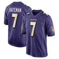 B.Ravens #7 Rashod Bateman Player Purple Home Game Kdoa Stitched Jerseys