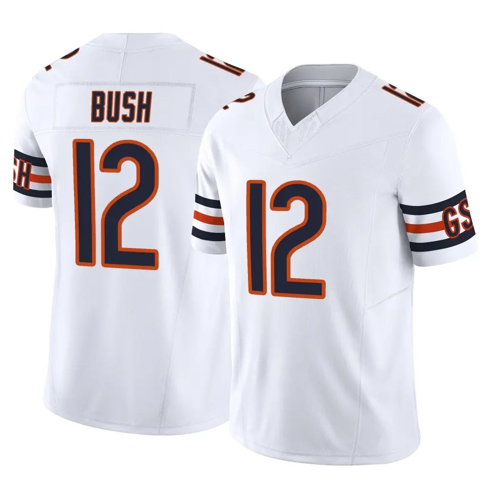 C.Bears #12 Devin Bush Player White Vapor F.U.S.E. Limited Home Game Kdoa Stitched Jerseys