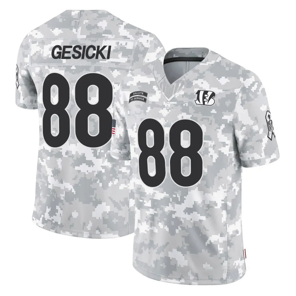 C.Bengals #88 Mike Gesicki Player Arctic Camo Salute to Service Limited Kdoa Stitched Jerseys