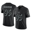 B.Ravens #95 Tavius Robinson Player Black REFLECTIVE Limited Kdoa Stitched Jerseys