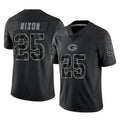 GB.Packers #25 Keisean Nixon Player Black Reflective Limited Home Game Kdoa Stitched Jerseys