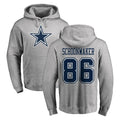 D.Cowboys #86 Luke Schoonmaker Player Gray LOGO Pullover Hoodie Limited Xdoa Stitched Jerseys