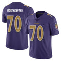 B.Ravens #70 Roger Rosengarten Player Purple Color Rush Vapor Untouchable Limited Home Game Kdoa Stitched Jerseys
