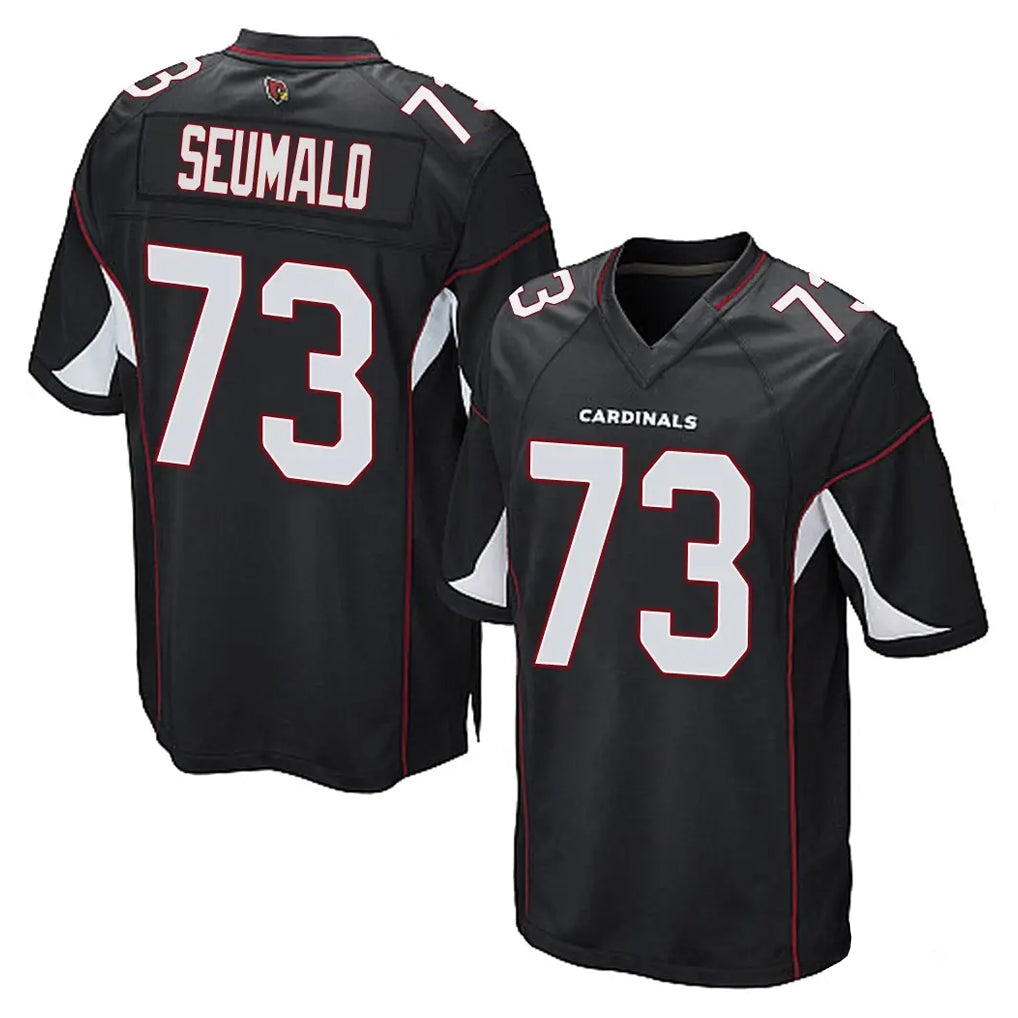 A.Cardinals #73 Isaac Seumalo Player Black Home Game Kdoa Stitched Jerseys
