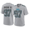 C.Panthers #97 Bobby Brown III Player Gray Atmosphere Fashion Game Kdoa Stitched Jerseys