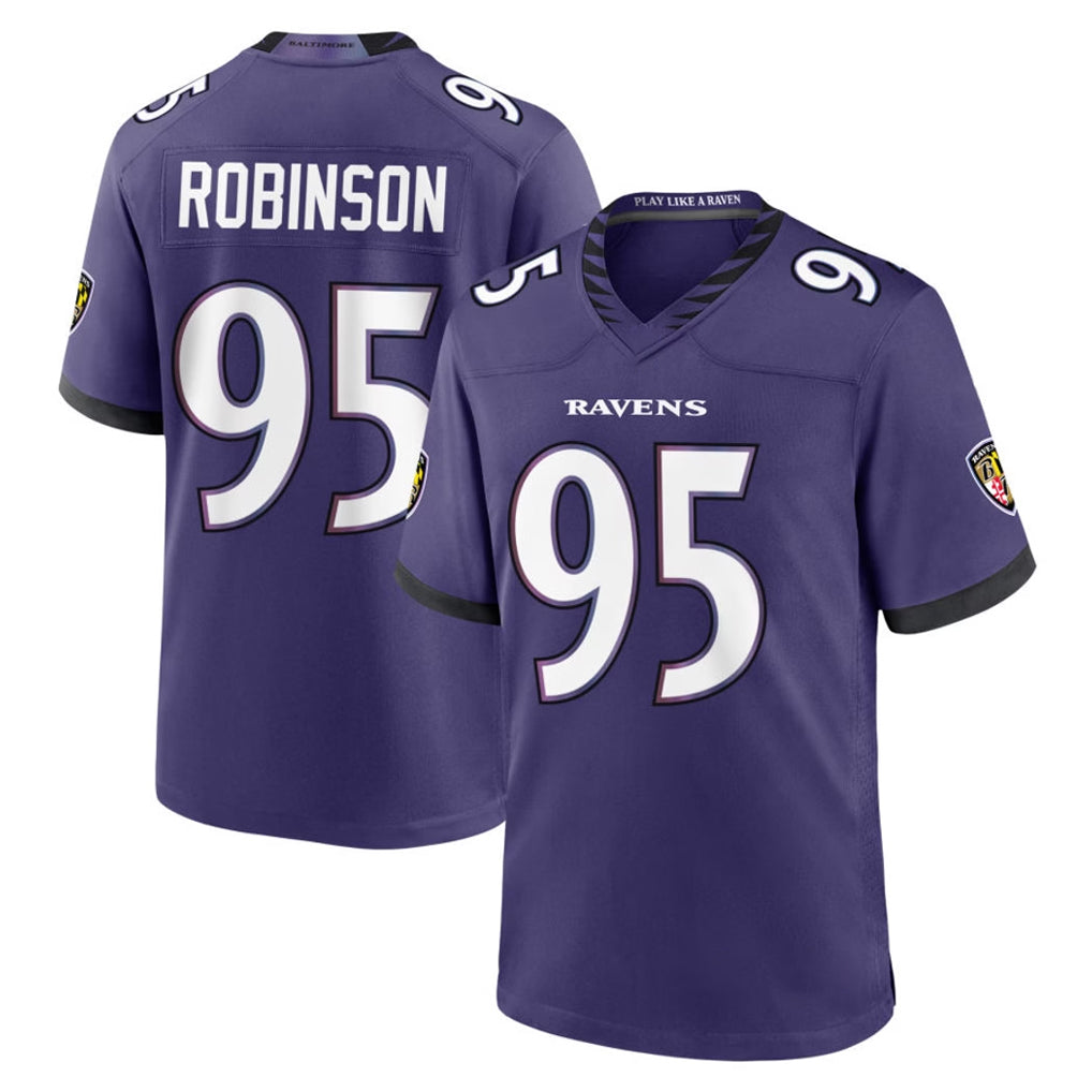 B.Ravens #95 Tavius Robinson Player Purple Limited Home Game Kdoa Stitched Jerseys