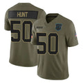 C.Panthers #50 Robert Hunt Player Olive 2025 Salute to Service Limited Game Kdoa Stitched Jerseys