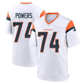 D.Broncos #74 Ben Powers Player White Home Game Kdoa Stitched Jerseys