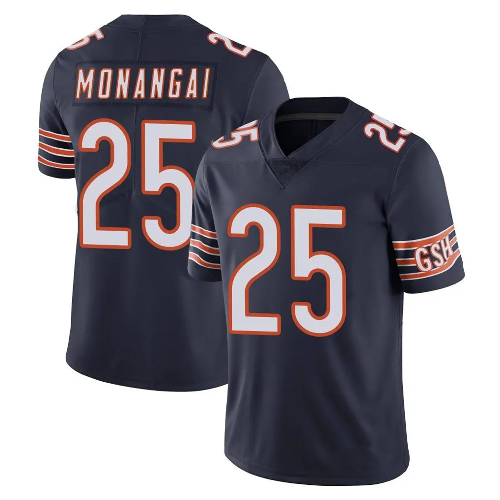 C.Bears #25 Kyle Monangai Player Navy Vapor Untouchable Limited Home Game Kdoa Stitched Jerseys