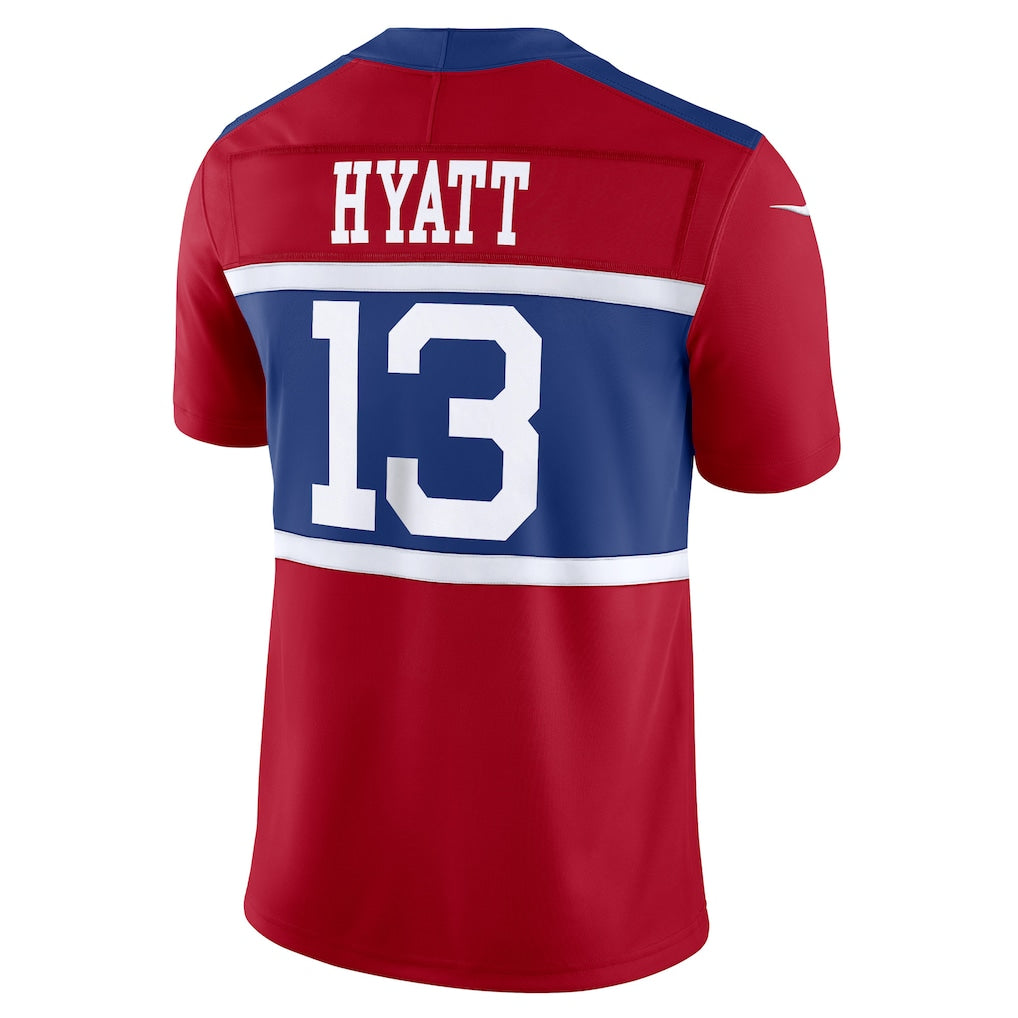 Kdoa NY.Giants #13 Jalin Hyatt Century Red Alternate Vapor F.U.S.E. Limited Jersey