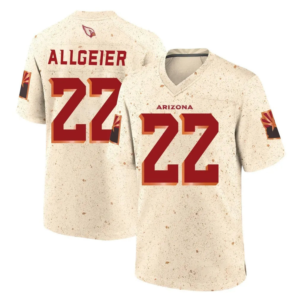 A.Cardinals #22 Tyler Allgeier Player Cream Rivalries Collection Game Kdoa Stitched Jerseys