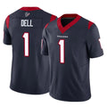 H.Texans #1 Tank Dell Player Navy Limited Vapor F.U.S.E. Home Game Kdoa Stitched Jerseys