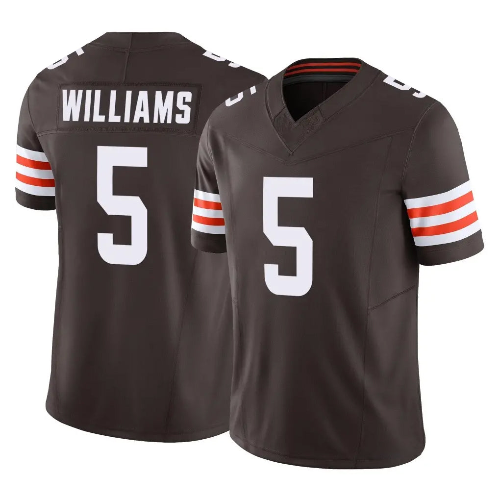 C.Browns #5 Quincy Williams Player Brown Vapor F.U.S.E. Limited Home Game Kdoa Stitched Jerseys